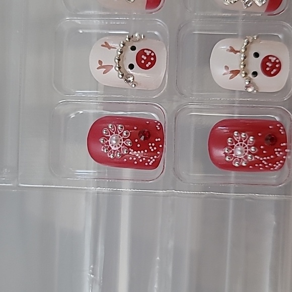 2/$16 3D Holiday Christmas French Manicure Press On Nails - Picture 8 of 9